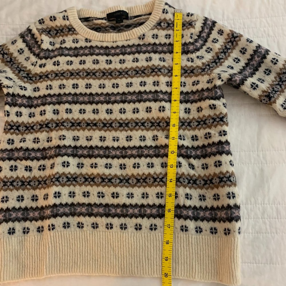 J. Crew Fair Isle -style wool sweater